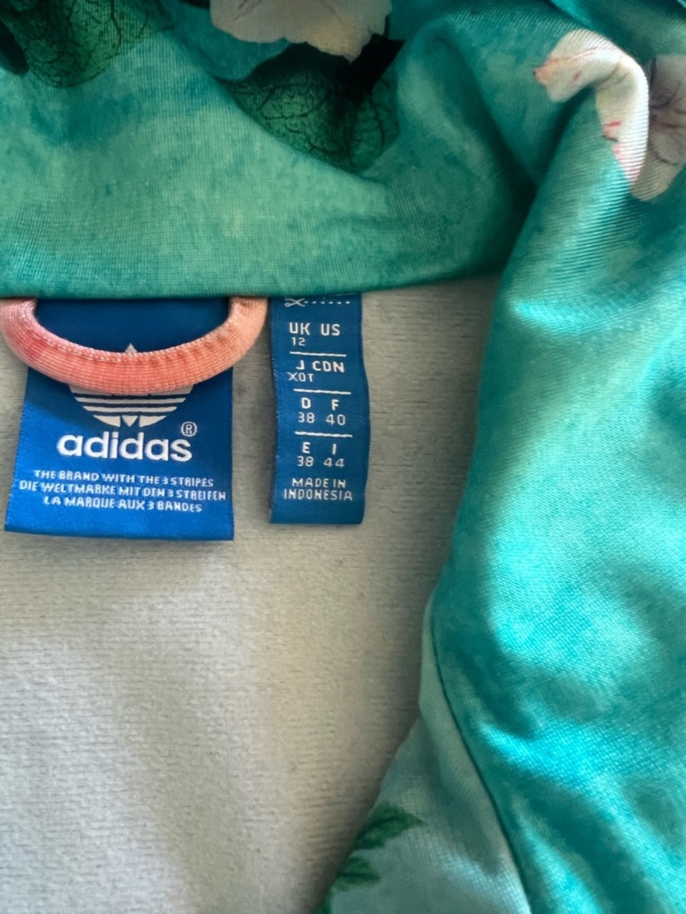 Adidas X Farm Rio Firebird Neon Floralina Track Rare Jacket Size 8 USA or 12 UK. - Picture 12 of 12